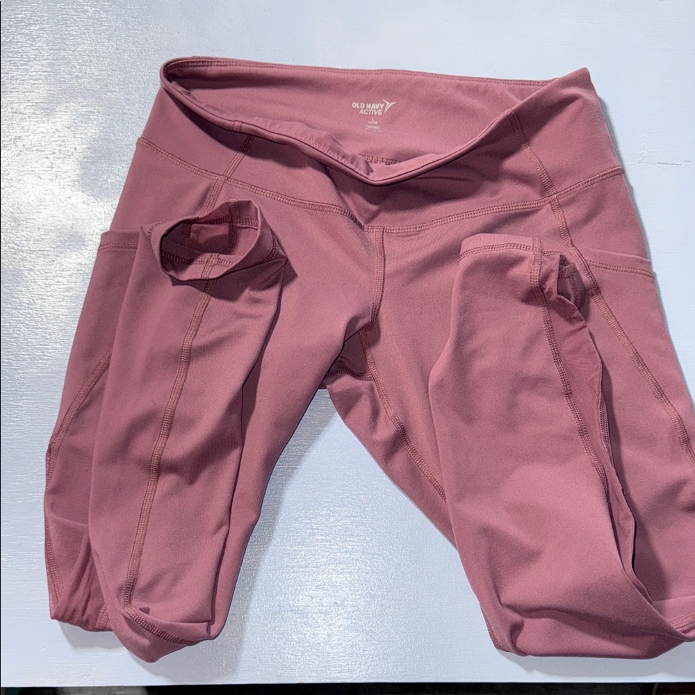 Old Navy Active Dusty Rose Leggings - Picture 3 of 4